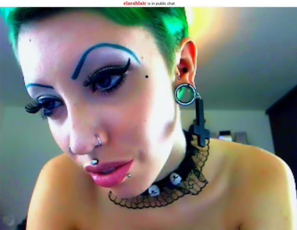 elarablair queen of salvation cam green hair elara blair 