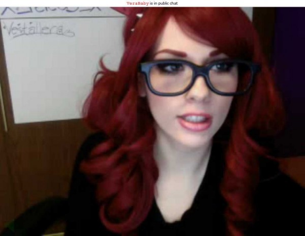 vera baby spiked headband cam glasses redhead