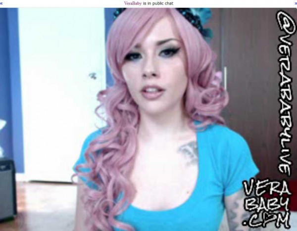 verababy pink hair cam